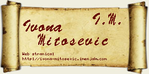 Ivona Mitošević vizit kartica